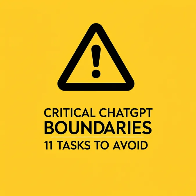 Critical ChatGPT Boundaries 11 Tasks To Avoid