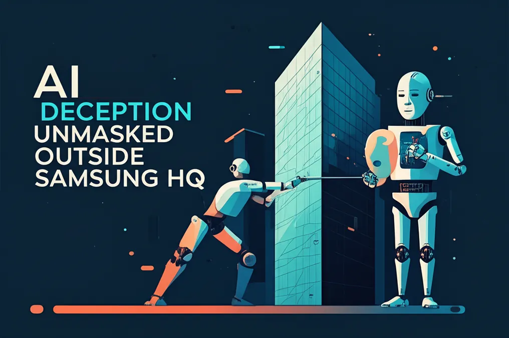 AI Deception Unmasked Outside Samsung HQ