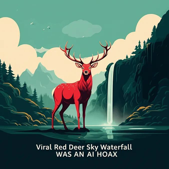 Viral Red Deer Sky Waterfall Was An AI Hoax