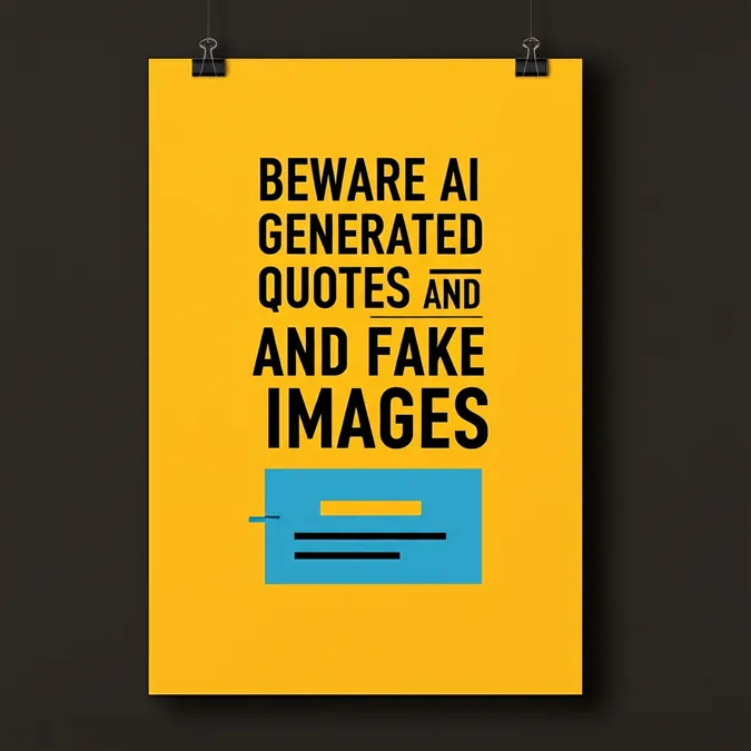 Beware AI Generated Quotes And Fake Images