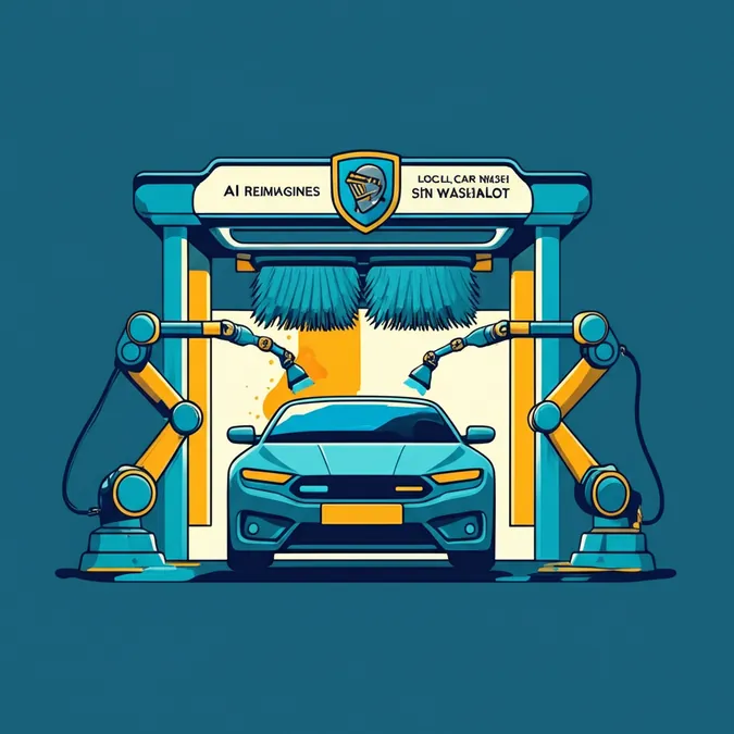 AI Reimagines Local Car Wash Sir Washalot