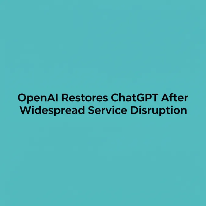 OpenAI Restores ChatGPT After Widespread Service Disruption