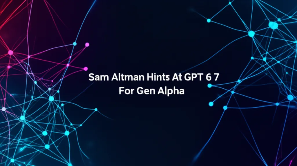 Sam Altman Hints At GPT 6 7 For Gen Alpha