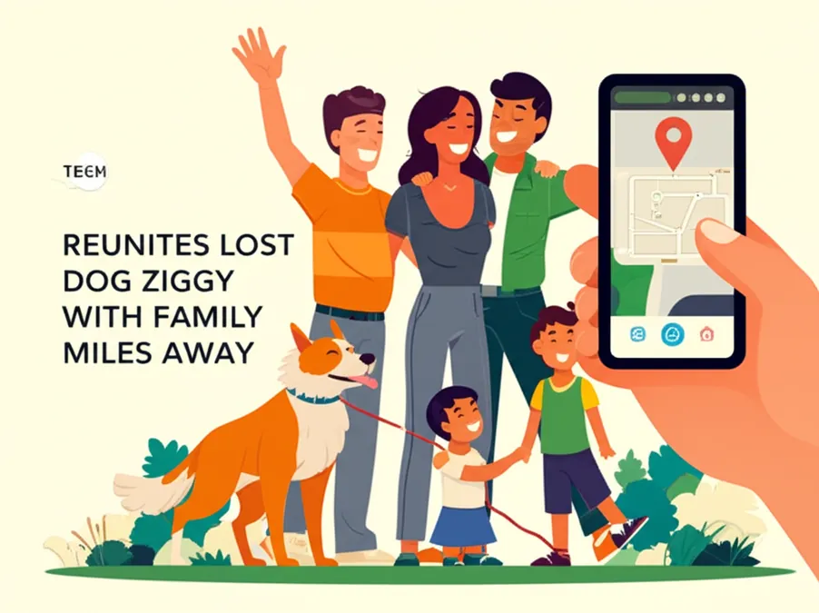 Tech Reunites Lost Dog Ziggy With Family Miles Away