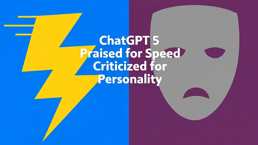 ChatGPT 5 Praised for Speed Criticized for Personality