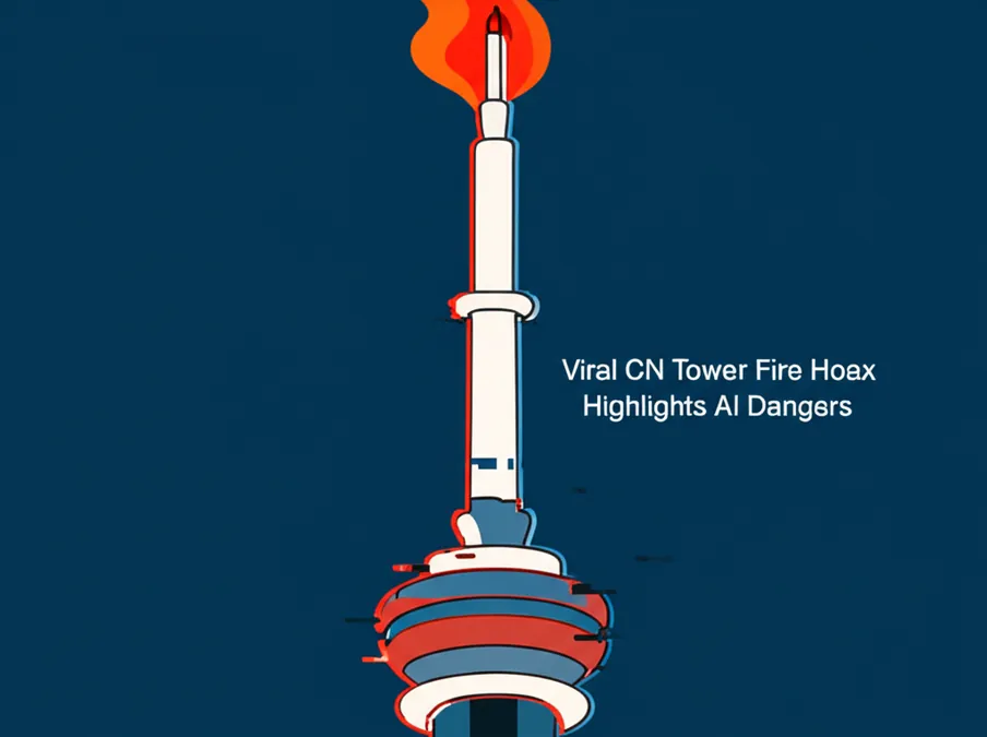 Viral CN Tower Fire Hoax Highlights AI Dangers