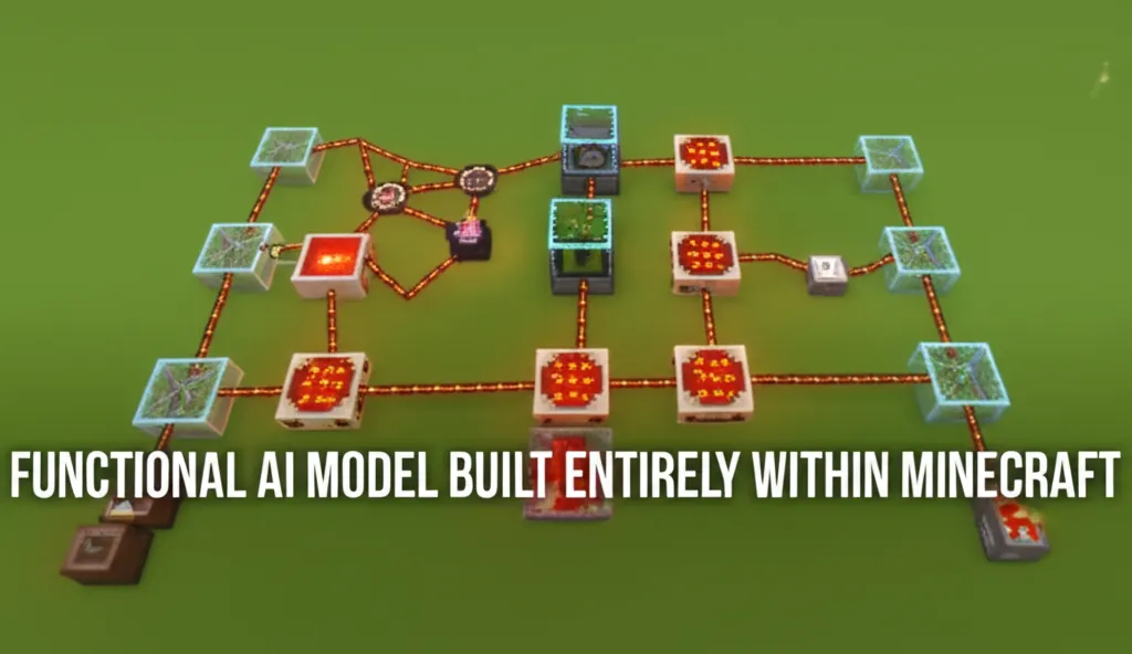 Functional AI Model Built Entirely Within Minecraft