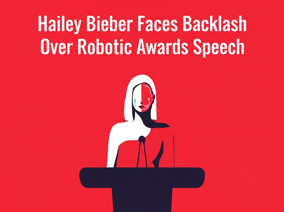 Hailey Bieber Faces Backlash Over Robotic Awards Speech