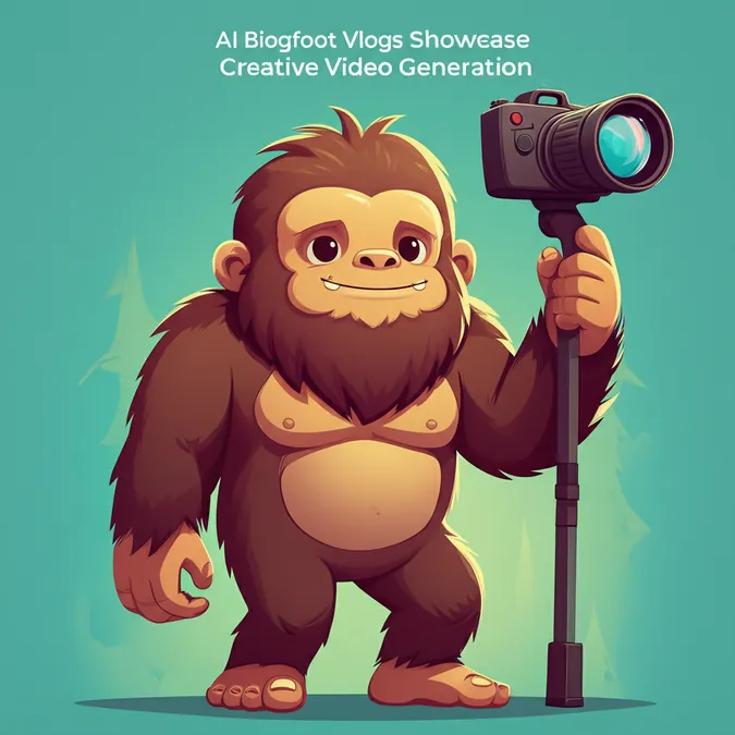 AI Bigfoot Vlogs Showcase Creative Video Generation