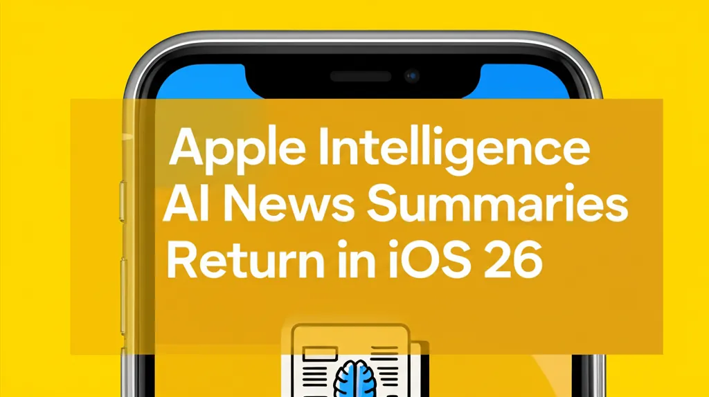 Apple Intelligence AI News Summaries Return in iOS 26
