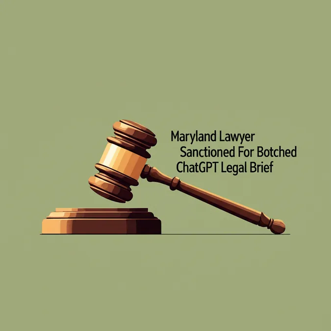 Maryland Lawyer Sanctioned For Botched ChatGPT Legal Brief