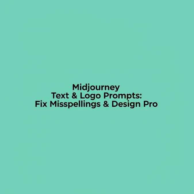 Midjourney Text & Logo Prompts: Fix Misspellings & Design Pro