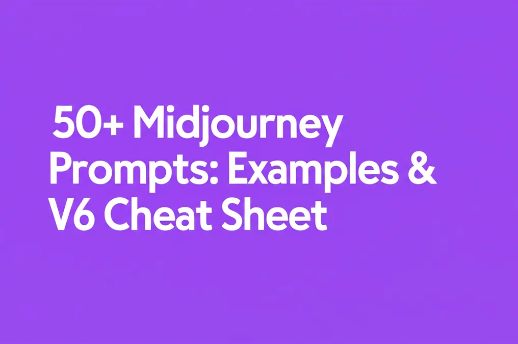 50+ Midjourney Prompts: Examples & V6 Cheat Sheet