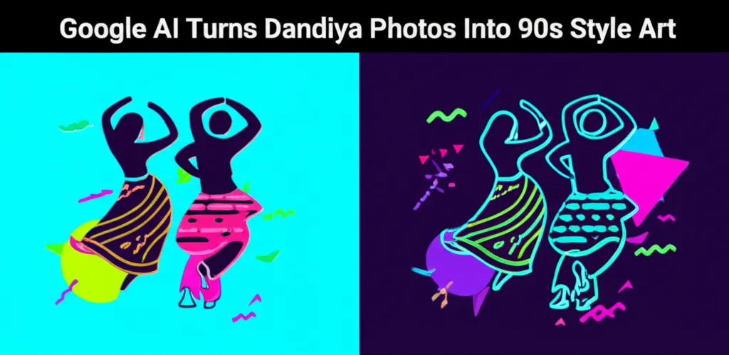 Google AI Turns Dandiya Photos Into 90s Style Art