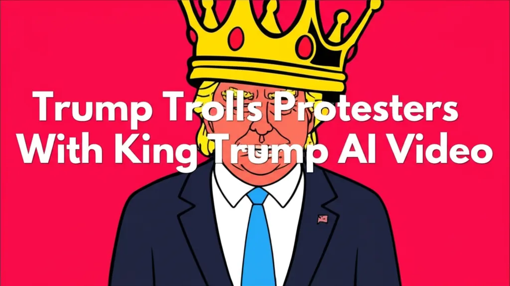 Trump Trolls Protesters With King Trump AI Video
